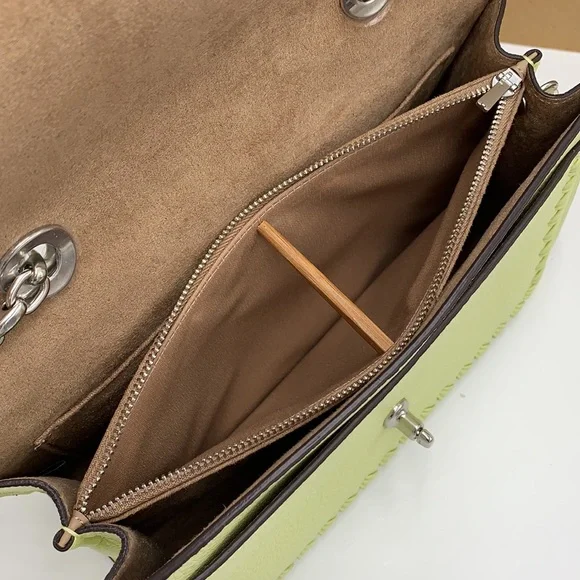 COACH NWT Lane Shoulder Bag With Whipstitch COLOR:
Silver/Pale Lime - Picture 14 of 16